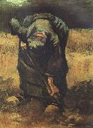 Vincent Van Gogh peasant Woman Digging (nn04) oil on canvas